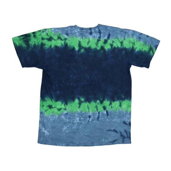 Seattle Seahawks NFL Liquid Blue Tie Dye Horizon Crew Neck T-Shirt NWT - Picture 2 of 2
